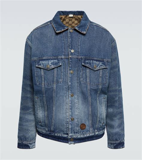 kanye west denim jacket gucci|Gucci gg reversible jacket.